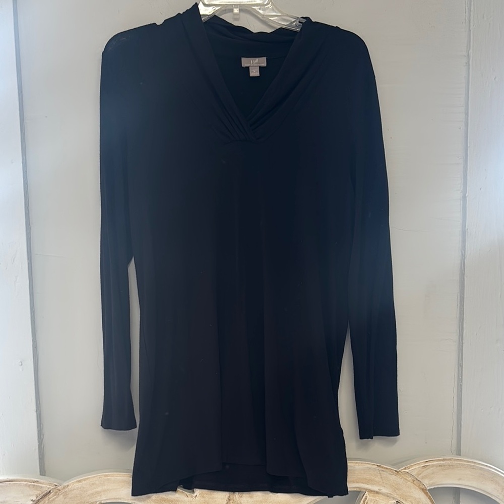 J. Jill Wearever‎ Collection Black Rayon Tunic Size Medium
